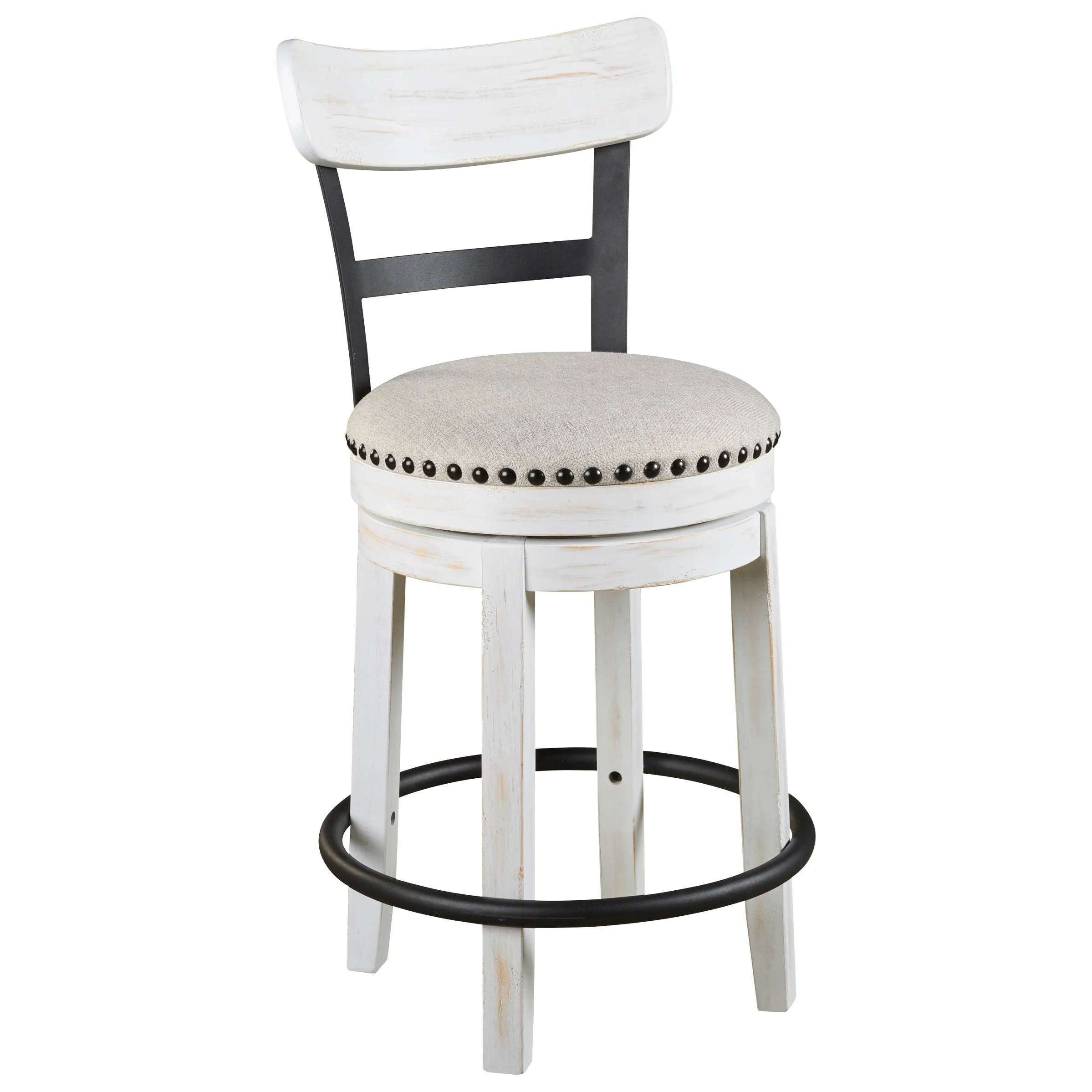 Valebeck 000001030564 Counter Height Swivel Barstool with Upholstered ...